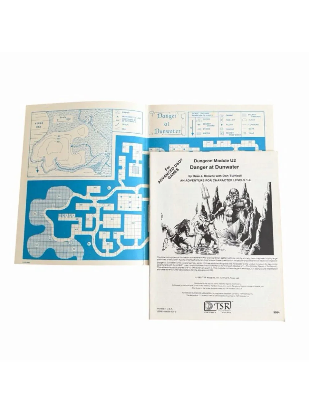 1982 Advanced Dungeons & Dragons Dungeon Module U2 Danger At Dunwater TSR AD&D